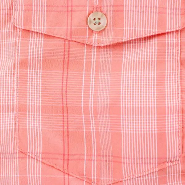 Eddie Bauer Womens Medium Orange Button Up Shirt Casual Top