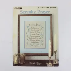 Vintage Leisure Arts Leaflet 445 Serenity Prayer Terrie Lee Steinmeyer 1986 Good
