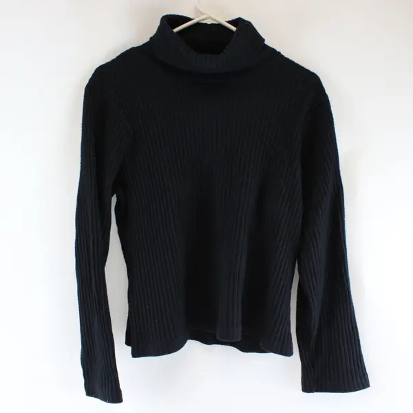Carolyn Taylor Black Turtleneck Pullover Sweater Womens Size XL