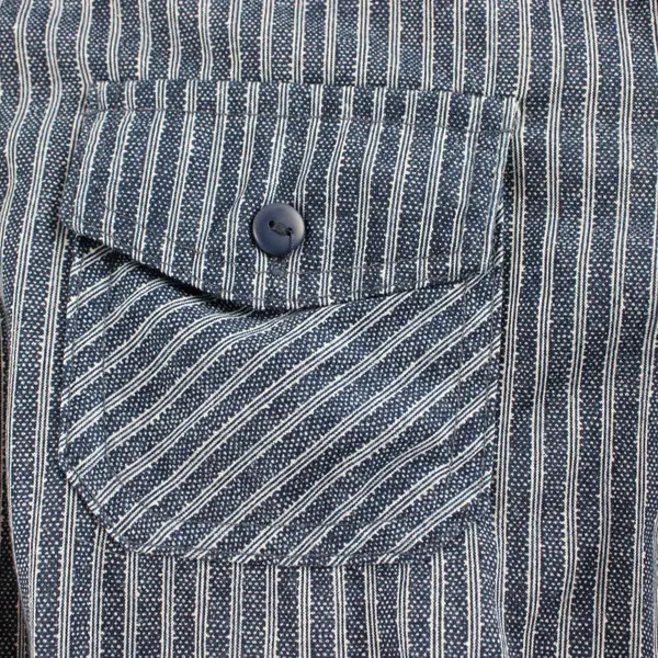 Eden & Olivia Womens Medium Blue Striped Button Up Collared Shirt