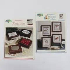Lot of 2 Vintage Color Charts Cross-Stitch Patterns 1992 Vol 20301 & 20305 Good