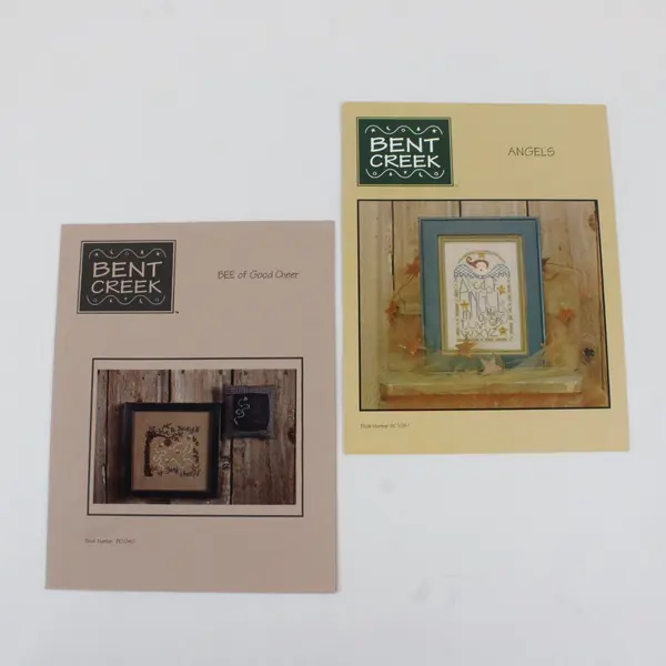 Lot of 2 Vintage Bent Creek Cross-Stitch Patterns BC 1040 & 1081 1996 & 2001 