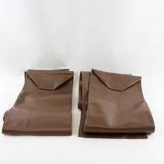 Lot of 2 Brown Leather Cue Storage Cases Unbranded