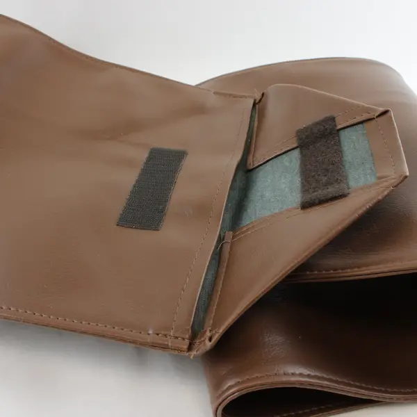 Lot of 2 Brown Leather Cue Storage Cases Unbranded