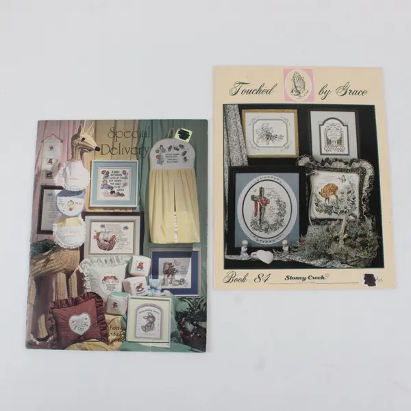Lot of 2 Vintage Stoney Creek Collection Cross Stitch Patterns 1986 & 1990 Good