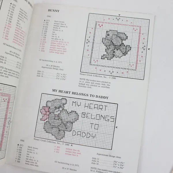 Lot of 2 Vintage Stoney Creek Collection Cross Stitch Patterns 1986 & 1990 Good