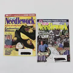 Lot of 2 VTG McCall's Needlework Magazines Feb & April 1997 Issues Good 