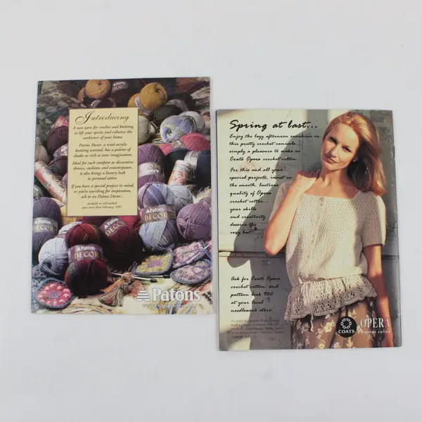 Lot of 2 VTG McCall's Needlework Magazines Feb & April 1997 Issues Good 