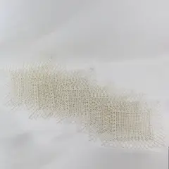 Set of 8 Vintage Off White Crocheted Starched Placemats 14"