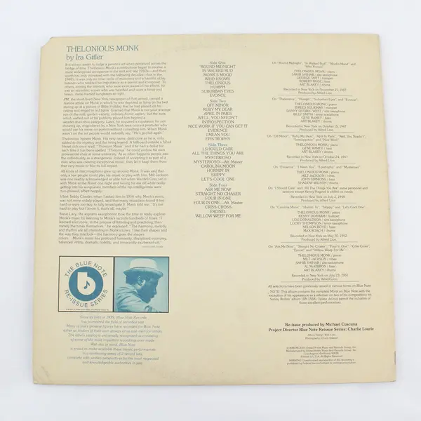 Thelonious Monk The Complete Genius Blue Note LP Missing 1 Record