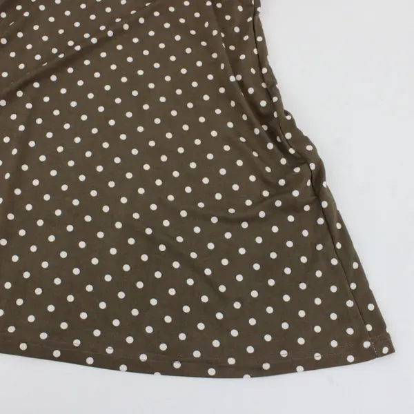 Jon & Anna Women Casual Brown Polka Dot Short Sleeve Dress Size M