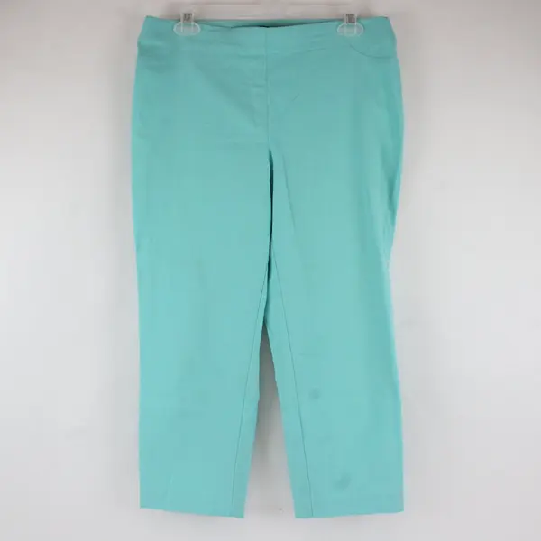 Style & Co Capri Pants Mid-Rise Comfort Waist Stretch Medium Teal 