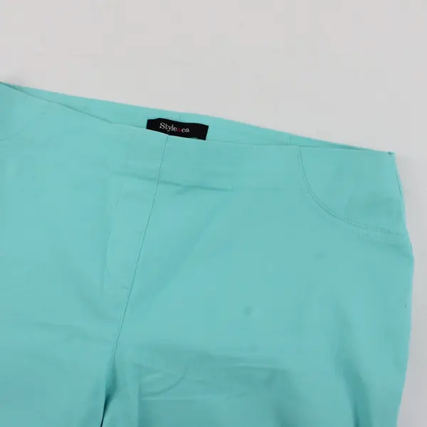 Style & Co Capri Pants Mid-Rise Comfort Waist Stretch Medium Teal 