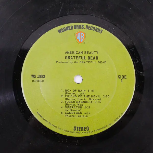 Grateful Dead American Beauty LP Warner Bros. Records WS 1893 Vinyl Record