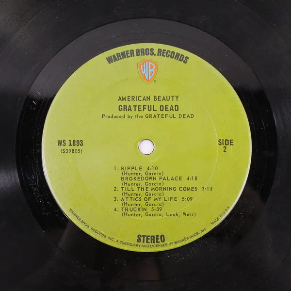 Grateful Dead American Beauty LP Warner Bros. Records WS 1893 Vinyl Record