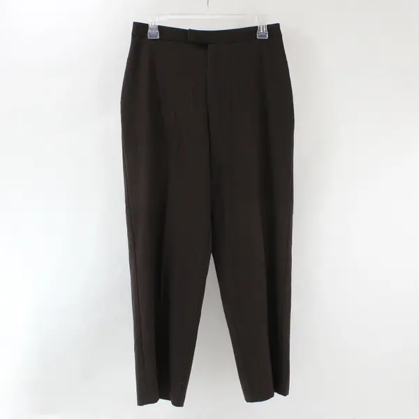 Briggs Petite Womens Brown Dress Pants Flat Front Size 10P