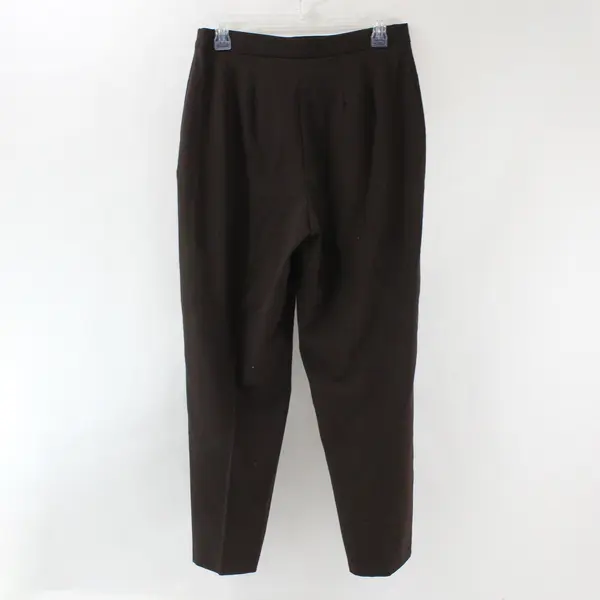 Briggs Petite Womens Brown Dress Pants Flat Front Size 10P