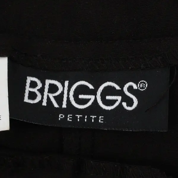 Briggs Petite Womens Brown Dress Pants Flat Front Size 10P