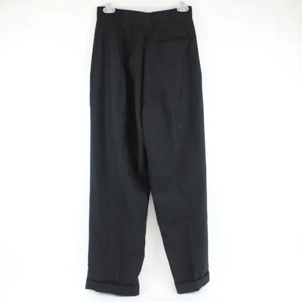 Women's Size 8 Black Pleated Wide-Leg Trouser Pants