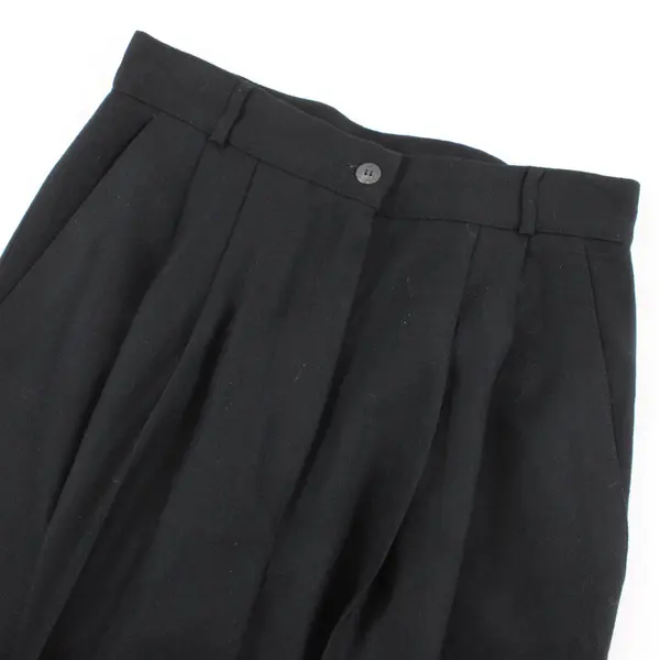 Women's Size 8 Black Pleated Wide-Leg Trouser Pants