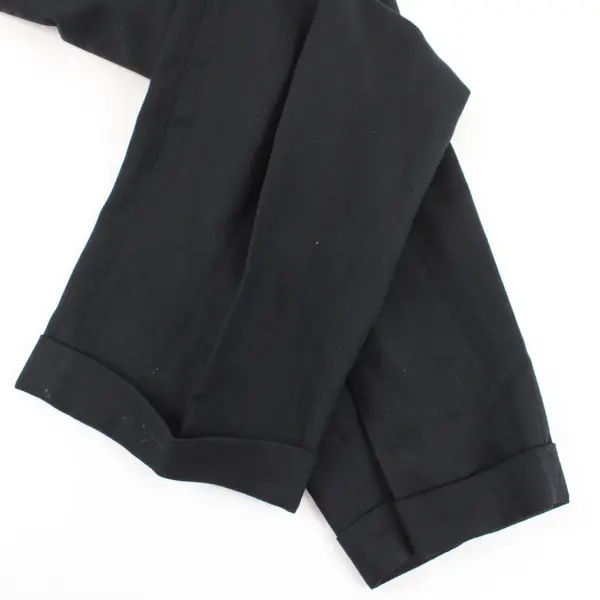 Women's Size 8 Black Pleated Wide-Leg Trouser Pants