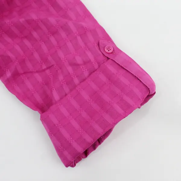 Coldwater Creek Women's M Pink Button Up Semi-Sheer Long Sleeve Shirt