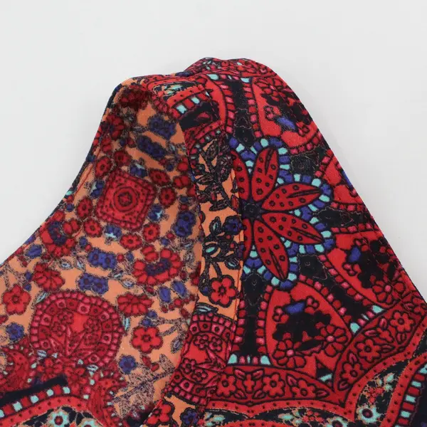Van Heusen Women's Small Red Multi-color Paisley Kaleidoscope Tank Top