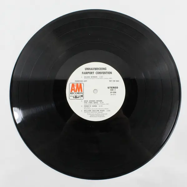 Fairport Convention Unhalfbricking Promo Copy 12" Vinyl LP A&M