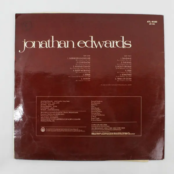 Jonathan Edwards 12" Vinyl Record