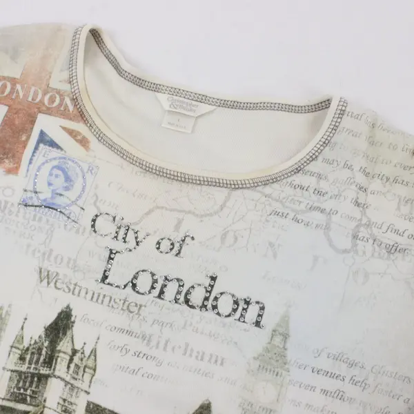 Christopher & Banks  "City of London"  3/4 Sleeve Shirt Women's L