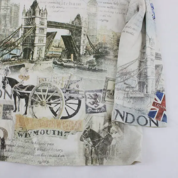 Christopher & Banks  "City of London"  3/4 Sleeve Shirt Women's L
