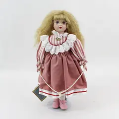 Vintage 1994 Fabri-Centers of America Rebecca 16in Porcelain Doll Stand