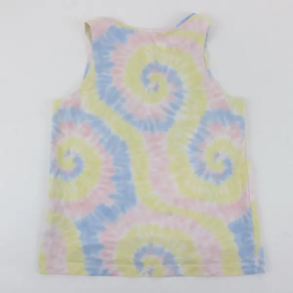Wonder Nation Children's Pastel Tie Dye Smiley Face Tank Top Medium (7-8)