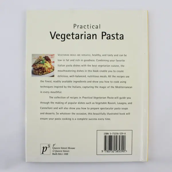 Practical Vegetarian Pasta 2002 Hardcover Cookbook Used Good Condition