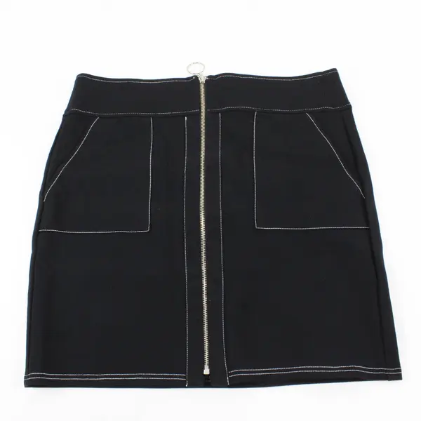 INC International Concepts Women’s Black Zip Up Skirt Medium With Pockets