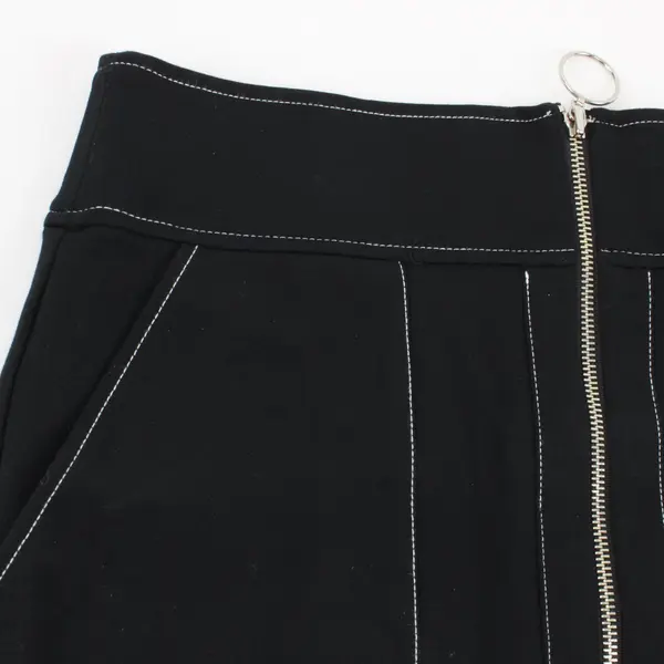 INC International Concepts Women’s Black Zip Up Skirt Medium With Pockets