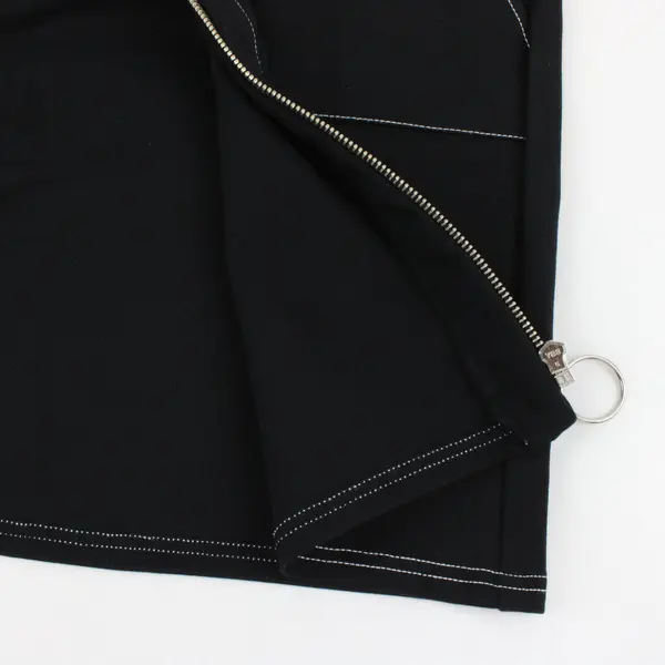 INC International Concepts Women’s Black Zip Up Skirt Medium With Pockets