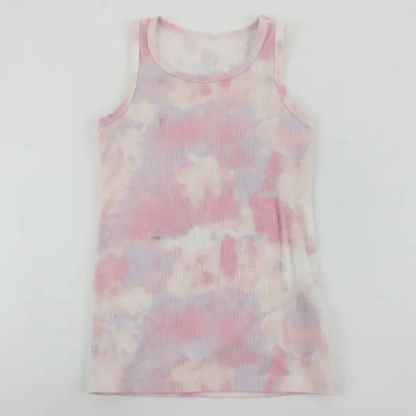 Wonder Nation Children's Pink and Purple Tie Dye Tank Top M (7-8)