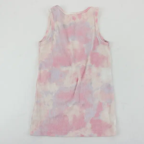 Wonder Nation Children's Pink and Purple Tie Dye Tank Top M (7-8)