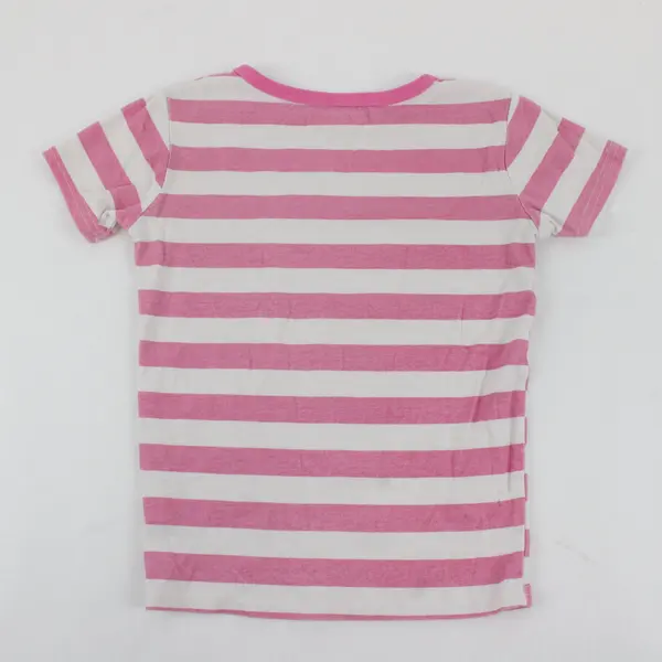 Tebbis Children's Pink and White Striped "Bedtime is Pawsome!" Shirt Size 8