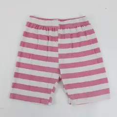 Children's Pink and White Striped Cotton Biker Shorts Size 8