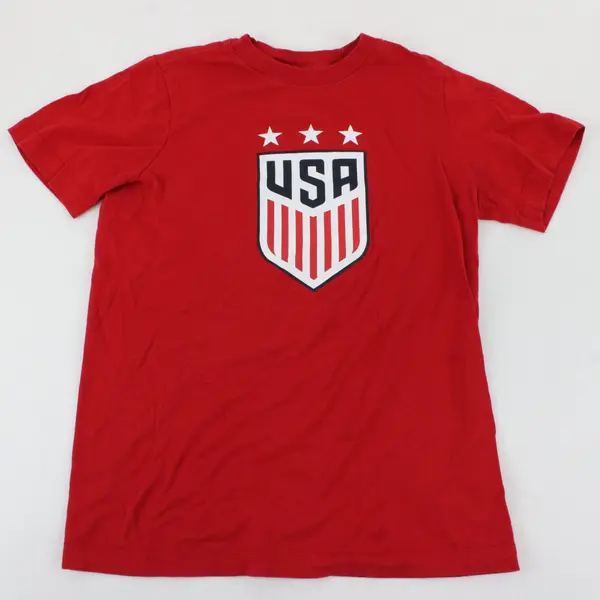 Nike USA Soccer Crest Red Short Sleeve T-Shirt Youth Size M