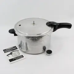 Vintage Presto 4 Qt Pressure Cooker 01282 W/ Weighted Jiggler