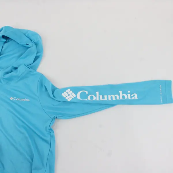 Columbia Sportswear Youth S(8) Blue Hooded Long Sleeve Performance Top