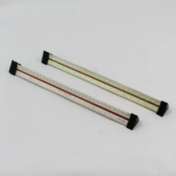 Lot of 2 Tacro Architect Triangular Drafting Rulers Numbers 4850 And 4851