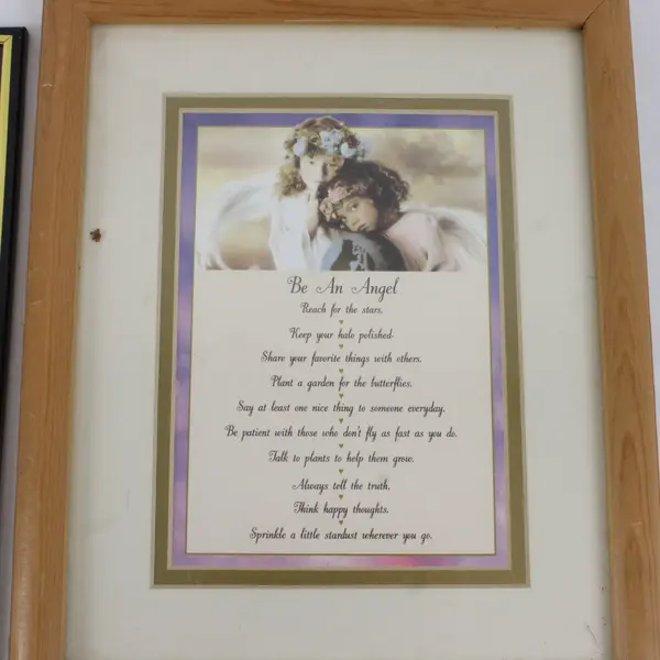 Lot of 4 Framed Sayings Wall Decor Home Office Art