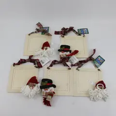 Michaels Stores Lot of 5 Plush Holiday Picture Frames Santa Snowman