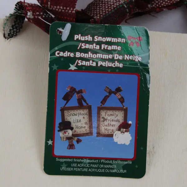 Michaels Stores Lot of 5 Plush Holiday Picture Frames Santa Snowman
