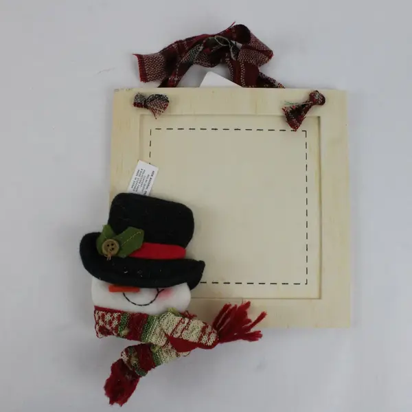 Lot of 5 Plush Snowman Santa Holiday Picture Frames