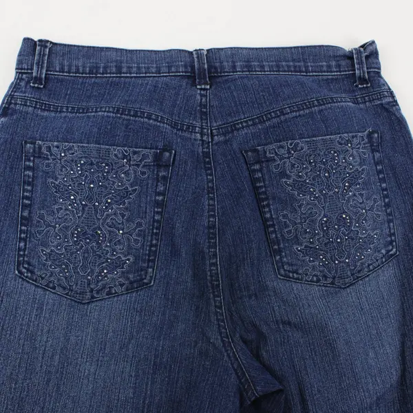 Gloria Vanderbilt Skimmer Stretch All-Around Slimming Cropped Blue Jeans Size 6